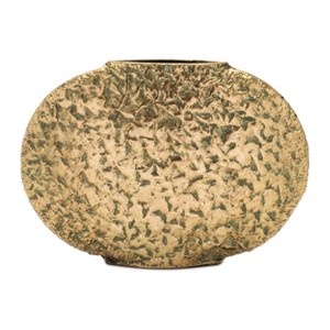 Distressed Flat Metal Vase (Set of 2) - 1 of 2
