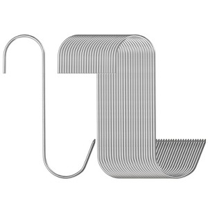 Unique Bargains 304 Stainless Steel S-shaped Butcher Hook Meat Hooks and Hangers - 1 of 4
