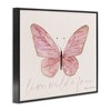 Stupell Industries Live Wild & Free Pink Butterfly Black Framed Giclee Art - 3 of 4
