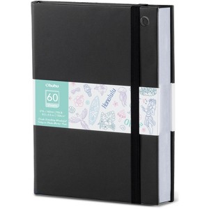 Ohuhu 5.5"x8.5" Double-Sided Marker Pad Bleedproof, 90 lb/150 gsm Smooth Drawing Paper, 60 Sheets/120 Pages, Hardcover Sketch Book for Alcohol Markers - 1 of 4