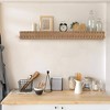 Large Beaded Wood Floating Wall Shelf: Rustic MDF Storage - American Art Decor - 2 of 4