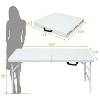 Patti 4ft Portable Folding Table for Camping, Metal Patio Dinning Table, Outdoor Furniture - Maison Boucle - 2 of 4