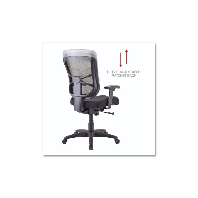 Alera Alera Elusion Series Mesh Mid-Back Swivel/Tilt Chair, Supports Up to 275 lb, 17.9" to 21.8" Seat Height, Black, 3 of 8