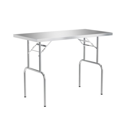 ROVSUN Stainless Steel Table for Prep & Work,Commercial Work Tables and Workstations, NSF Heavy Duty Metal Table with Adjustable UnderShelf
