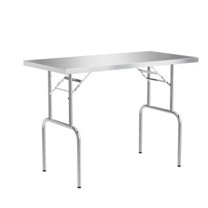 ROVSUN Stainless Steel Table for Prep & Work,Commercial Work Tables and Workstations, NSF Heavy Duty Metal Table with Adjustable UnderShelf - 1 of 4