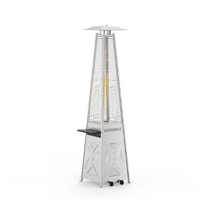 48000BTU Stainless Steel Pyramid Patio Heater, Triple Protection System with Wheels for Outdoor Garden & Party Use - 1 of 4