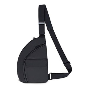 Anti-Theft Crossbody Sling Bag, Travel Chest Bag for Men & Women, Black Secure Shoulder Pouch - 1 of 4