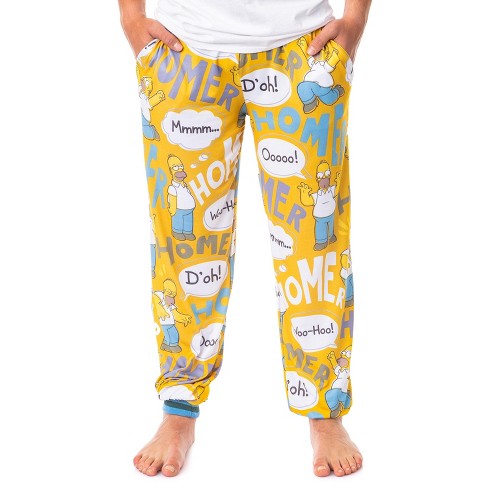 Men's The Simpsons Homer Donut Print Lounge Pajama Pants - Blue : Target