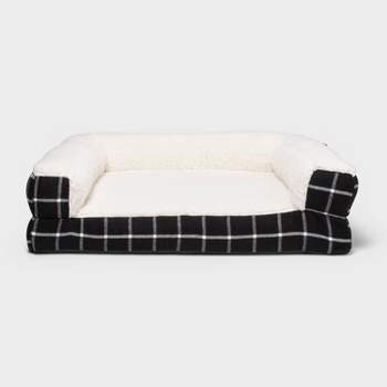 Window Pane Plaid Pillow Couch Dog Bed - Boots & Barkley™