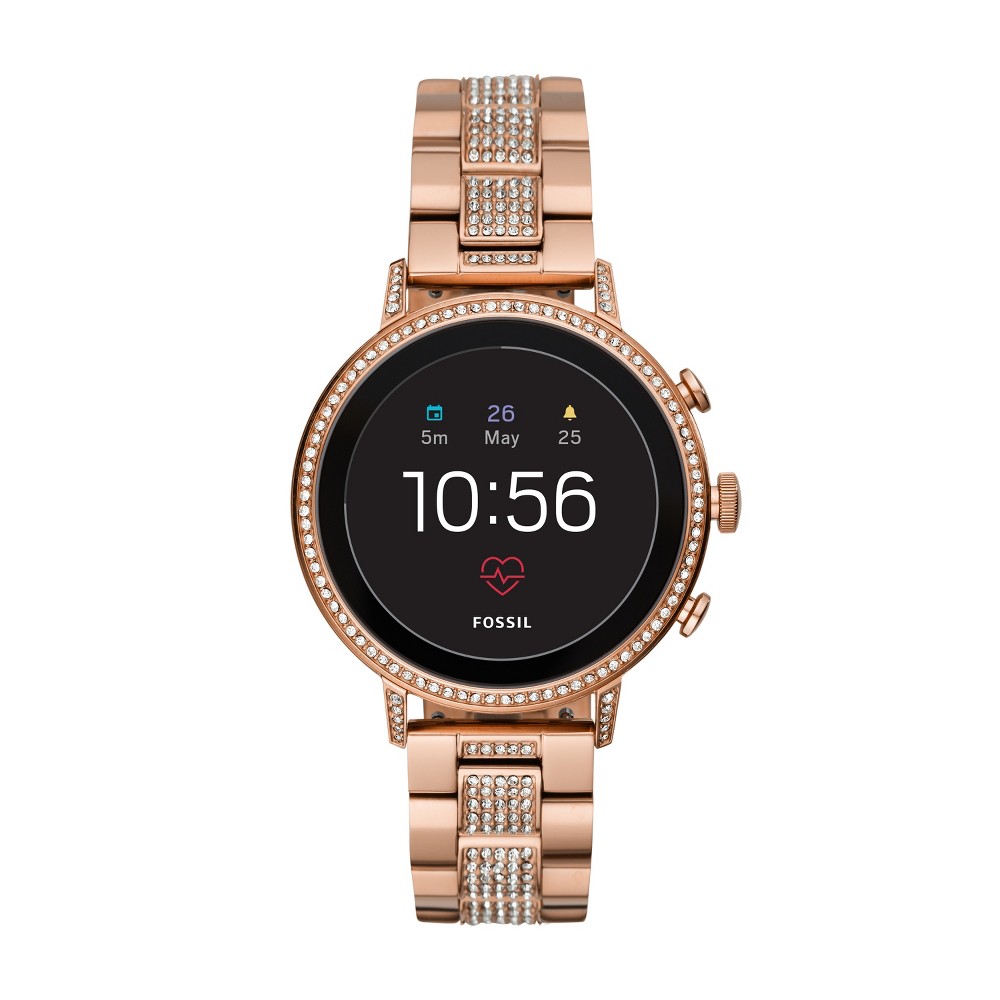 UPC 796483408463 Fossil Gen 4 Smartwatch Venture HR Rose Gold Stainless Steel with Glitz upcitemdb