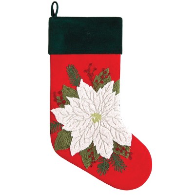 C&F Home Poinsettia Stocking