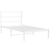 vidaXL Metal Bed Frame with Headboard White 39.4 in.x78.7 in. - 2 of 4