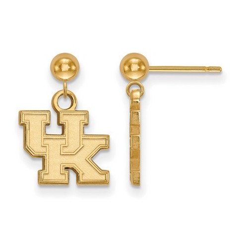 Black Bow Jewelry 14k Yellow Gold Plated Sterling Silver Kentucky Wildcats NCAA Dangle Earring - image 1 of 3