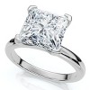 Pompeii3 Certified 2 1/2Ct Princess Cut Diamond Engagement Ring 14k Gold or Pt Lab Created - 3 of 4