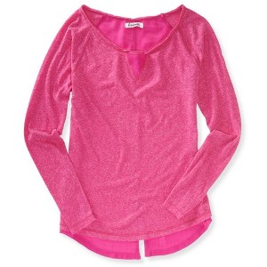 Aeropostale Womens Woven Back Soft Embellished T-Shirt - 1 of 1