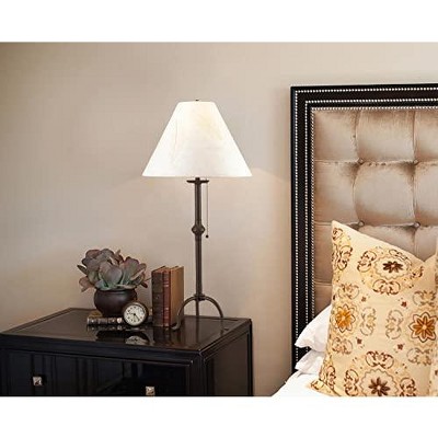 Matte Black Iron Tripod Table Lamp with Pull Chain