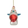 Northlight Santa in a Rocket Ship Glass Christmas Ornament - 4.25" - Silver - 3 of 4