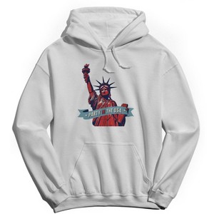 Rerun Island Men's Party In The Usa Americana 4Th Of July Long Sleeve Graphic Cotton Sweatshirt Hoodie - 1 of 4