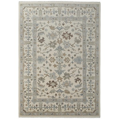Karina Transitional Floral & Botanical Ivory/Gray/Brown Area Rug