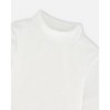 Deux par Deux Girl Super Soft Ribbed Mock Neck Top Off-White - 4 of 4