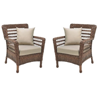 Modern Concept Faux Sea Grass Rattan Outdoor Patio Armchair