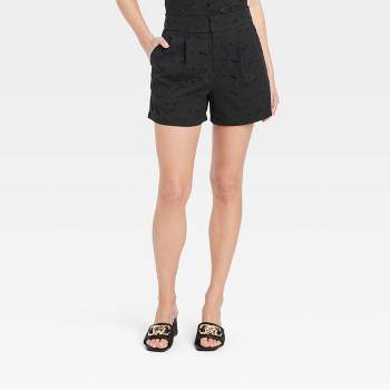  Women's High-Rise Eyelet Shorts - A New Day™