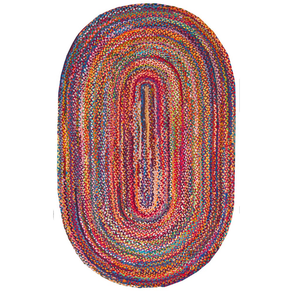 3'x5' Oval Hand Braided Tammara Area Rug Multi - nuLOOM