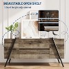 Modern Farmhouse TV Stand, Entertainment Center with 2 Drawers, Adjustable Shelves, U-Shaped Metal Legs, Wooden Media Console - 4 of 4