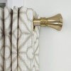 Versailles Lexington Flare Steel Heavy Duty Curtain Rods for Windows Set Antique Brass - 4 of 4