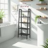 Ladder Shelf, 5-Tier Bookshelf, Storage Rack, Bookcase with Steel Frame, for Living Room, Home Office, Kitchen, Bedroom, Industrial Style - 4 of 4