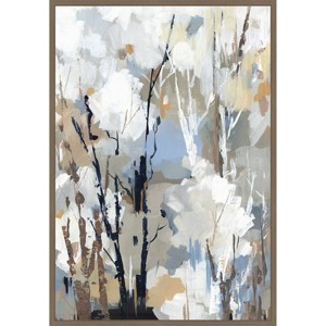 Amanti Art 23"x33" Silversong Birch II by Lera Framed Canvas Wall Art Print - 1 of 4