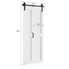 SMARTSTANDARD Bifold Barn Door 84 in. Height MDF White Bi-fold Sliding Closet Doors with Hardware Kit Included, Save Space, Water Proof, H-Shape - 4 of 4