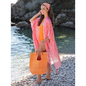 Shiraleah Pink and Orange Cover Up - 1 of 4