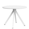 MAYEERTY 39-Inch Round Wooden Dining Table - Metal Frame, Fits 4-6 People for Kitchen, Dining & Living Room (White) - 4 of 4