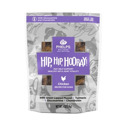 Phelps Wellness Collection Hip, Hip, Hooray Joint Health Chicken Recipe Dog Treats 4.5 oz