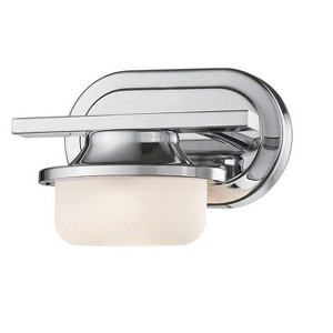 Optum Collection LED Vanity Light - 8" Glass Fixture, Dimmable, Damp Rated, Vintage Industrial Style - 1 of 1