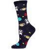 Memoi In Space No One Can Hear You Bark Bamboo Blend Crew Socks - 4 of 4