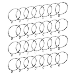 Unique Bargains Metal Electroplating Curtain Rod Accessory Curtain Ring 28 Pcs - 1 of 4