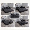 KTMBDW Sleeper Sofa Bed, Corduroy Folding Mattress Couch with Fixed-Shape Frame, Floor Sofa Lounge Couch for Living Room Bedroom - 3 of 4