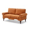 GDFStudio Sheila Linen Upholstery Sofa with Crystal button and Copper Nail - 2 of 4