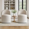 Comfy Accent Chair Armless Upholstered Accent Chair​ with Castors Rolling Accent Chair Living Room -Tanpinhause - 2 of 4