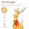 Best Choice Products XL Lighted Christmas 5ft Reindeer & Sleigh Holiday Outdoor Decor Set w/ LED Lights - 4 of 4