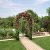 Garden Arch Arbor Trellis with Gate Patio Plant Stand Archway - 2 of 4