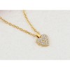 Anna-Kaci Women Gold Crystal rhinestone Heart Necklace Stainless Steel Statement Pendant Necklace - 3 of 4