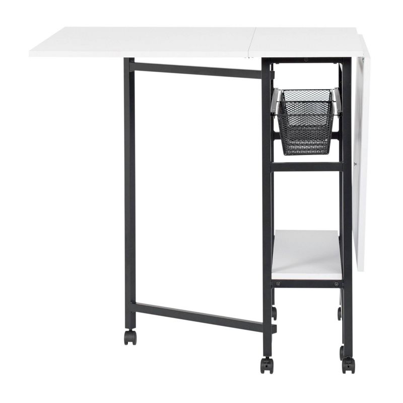 36&#34; Fixed Height Cutting Table with Basket Charcoal/White - Sew Ready, 6 of 18