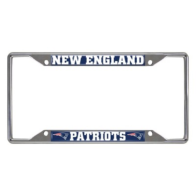 NFL New England Patriots Stainless Steel License Plate Frame