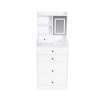 BDELITE 3-in-1 Dressing Table with LED, 4 Drawers, Storage Cabinet & Hidden Stool for Bedroom Organization-19.69*15.75*50.39 Inch - 3 of 4