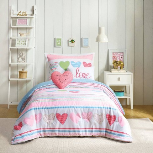 Full/queen Pom Kids' Comforter Set Pink - Pillowfort™ : Target