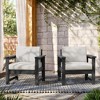 Hyleory HDPE 4-Piece Outdoor Sofa Set with Cushions, Conversation Set Including One Loveseat, Two Accent Chairs and a Coffee Table - 3 of 4