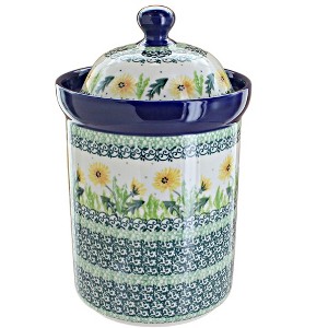 Blue Rose Polish Pottery 493 Ceramika Large Canister - 1 of 1